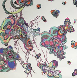 Jean-Luc Moerman - Zeefdruk - Gesigneerd - 'Nanohybride' - 86/150 - 2002 kopen? Bied vanaf 85!