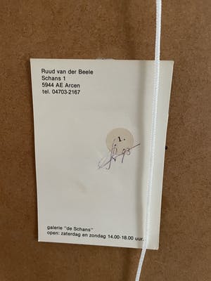 Ruud van der Beele - Gemengde techniek op papier - Z.t. Abstract - Ingelijst kopen? Bied vanaf 1!