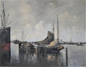 Niet of onleesbaar gesigneerd - Havengezicht kopen? Bied vanaf 10!