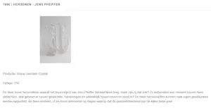 Royal Leerdam - Jens Pfeiffer - Glaskunstbeurs jaarobject kopen? Bied vanaf 75!