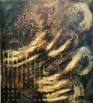 Walther Smeitink-Muhlbacher - zonder titel maar op doek! verkocht voor € 245!