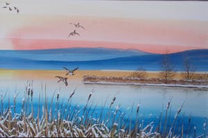 Ari Stolk - Gekleurd winterlandschap kopen? Bied vanaf 25!