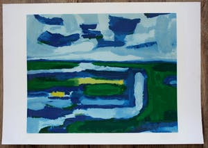 Gerrit Benner - zeefdruk: landschap: 1982 kopen? Bied vanaf 2750!