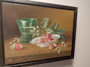 Thomas Heesakkers - Stilleven - roemer en schaaltje aardbeien kopen? Bied vanaf 150!