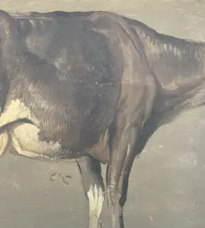 Anton Mauve (sr.) - olieverfstudie van een koe kopen? Bied vanaf 150!