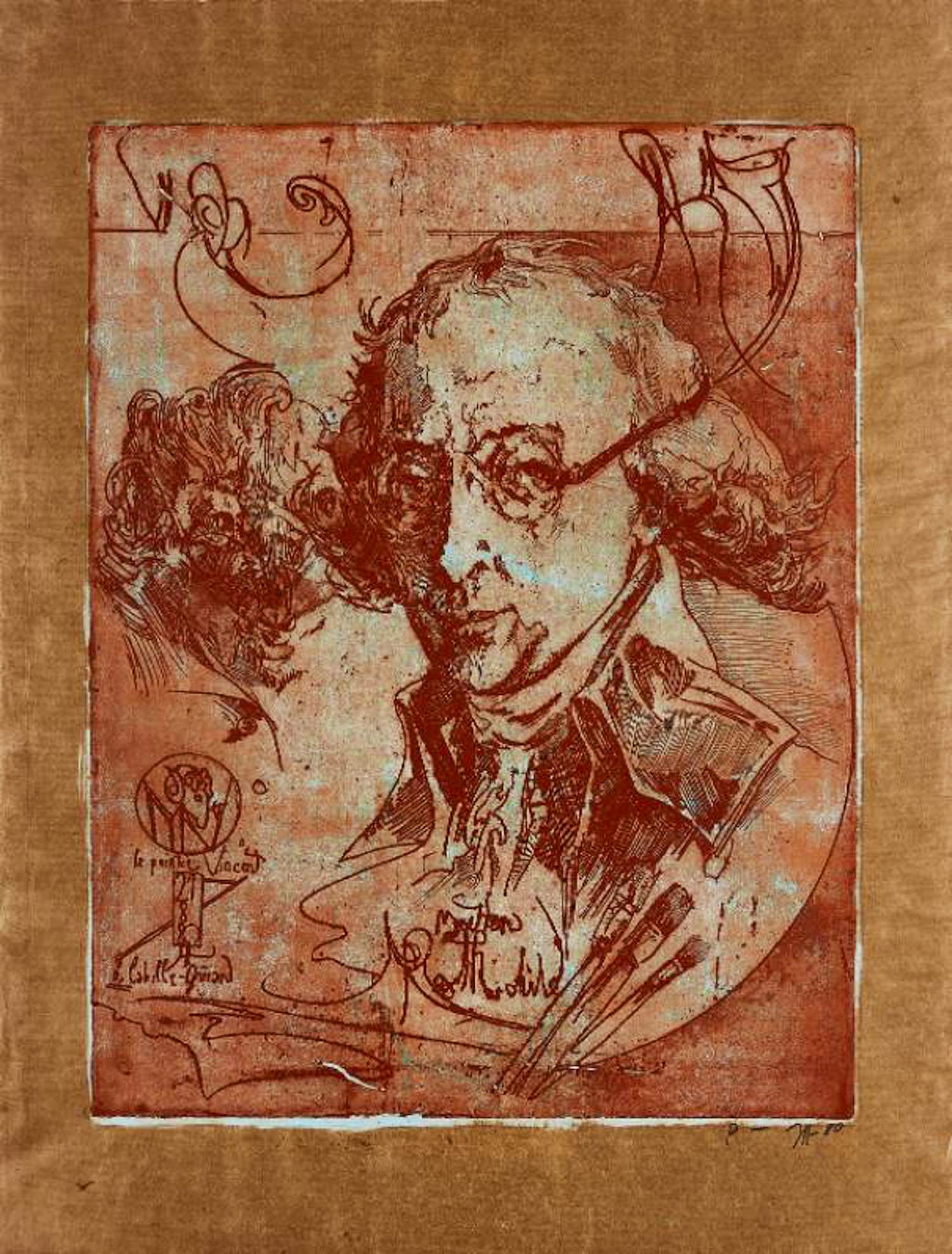 Horst Janssen - Zu Caprice unikatärer Druck da von 2 Platten kopen? Bied vanaf 470!