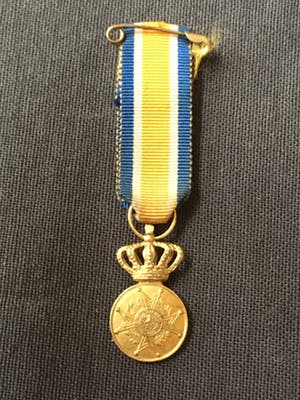 14K Goud - onderscheiding, gouden Willemsorde aan origineel lint kopen? Bied vanaf 85!