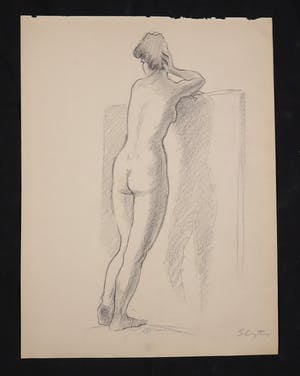 Jan Sluijters (jr.) - Tekening, Staand naakt kopen? Bied vanaf 40!