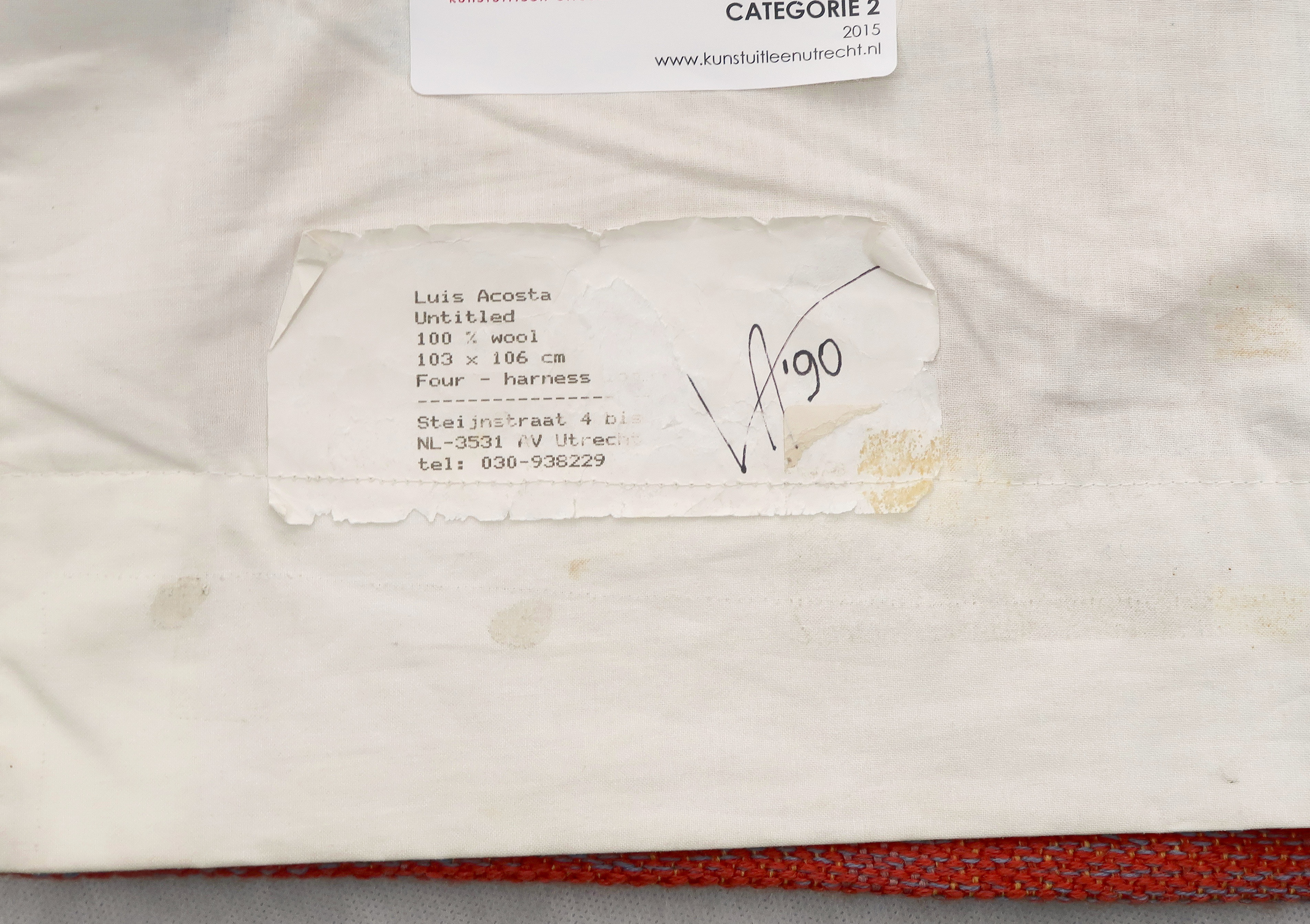 Luis Acosta - Geweven wollen wandkleed, Zonder titel 4  kopen? Bied vanaf 80!