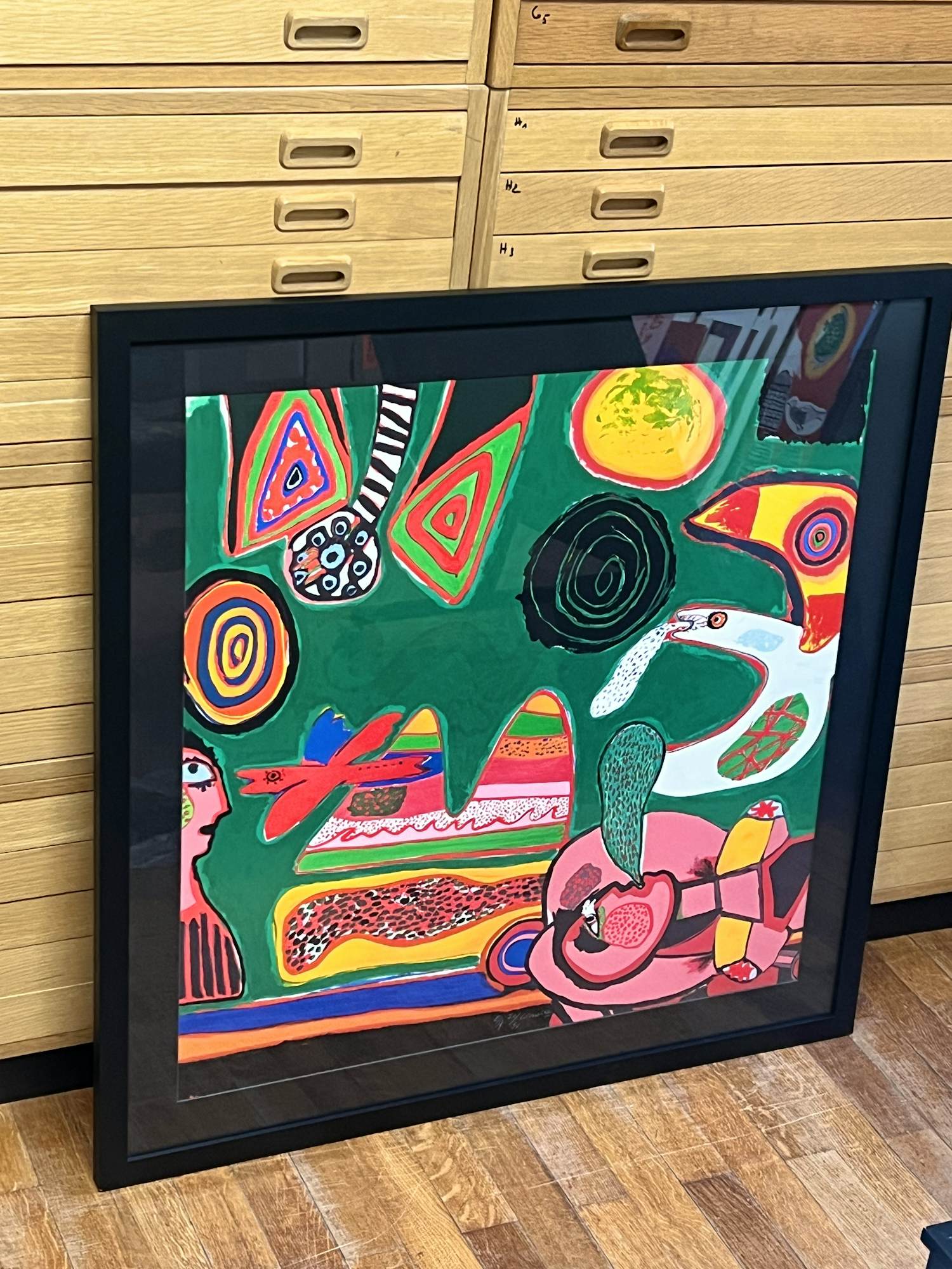 Corneille - Ingelijste litho Bain de Soleil / Zonnebaden, 1999 kopen? Bied vanaf 990!