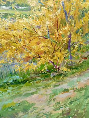 Buy Dmitri Kostylov - Forsythia in de Botanische Tuin? Bid from 350!
