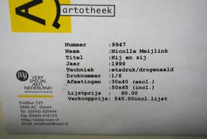 Nicolle Meijlink - Hij en Zij - droge naald ets - oplage nr 1 uit slechts 6 ex. kopen? Bied vanaf 50!