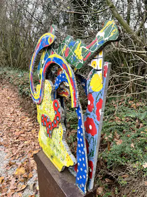 Egidius Knops - prachtig kleurrijk abstract stalen beeld kopen? Bied vanaf 500!