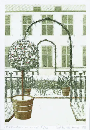 Laetitia de Haas - Ets, Museumtuin in winter kaufen? Bieten Sie von 35!