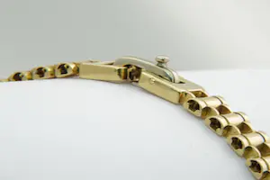 53- Mooie 18 Krt bicolor gouden unisex armband - "treinrails" schakel - gekeurd kopen? Bied vanaf 1110!
