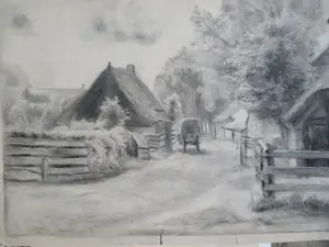 Niet of onleesbaar gesigneerd - 13 Tekeningen Landschap div. kunstenaars kopen? Bied vanaf 1!