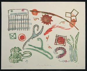 Leon Tebbe - Laureatenmap met twee prenten (houtsnedes), z.t. kopen? Bied vanaf 1!