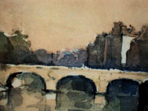 Niet of onleesbaar gesigneerd - Omstreeks 1920 - Aquarel "Parijs -ochtend aan de Quai de Montebello" gesigneerd kopen? Bied vanaf 10!