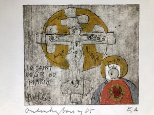 Anton Heyboer - Kruisiging - Ets E.A., Ingelijst kopen? Bied vanaf 240!