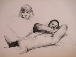 Aat Veldhoen - Liggend naakt en Zelfportret kopen? Bied vanaf 45!