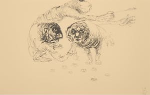 Melle Oldeboerrigter - Inkttekening op geschept papier, Thee kopen? Bied vanaf 150!