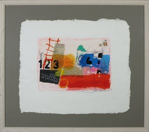 Theo Koster - Zeefdruk, Zonder titel - Ingelijst kopen? Bied vanaf 1!