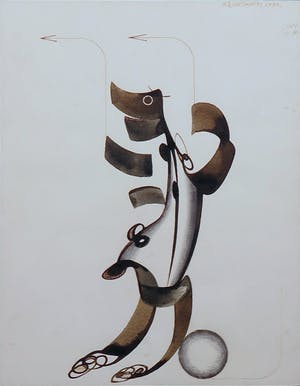 Niet of onleesbaar gesigneerd - Aquarel, Zonder titel - Ingelijst kopen? Bied vanaf 1!