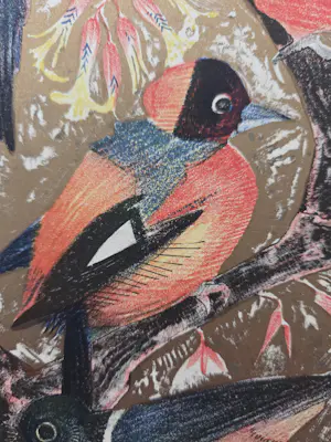 Leo Visser - Vogels en een muis. Kalenderblad. kopen? Bied vanaf 49!