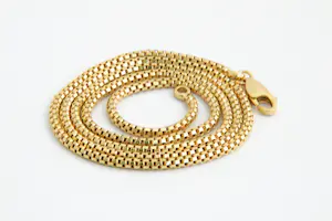 136 - Sierlijk en massief 20 Krt geel-gouden dubbel venetiaans collier - ketting kopen? Bied vanaf 460!