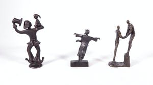 Corry Ammerlaan - Lot van vijf bronzen beeldjes, diverse voorstellingen kopen? Bied vanaf 50!