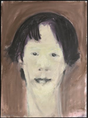 Knikov - Pastelkrijt op papier, Vier portretten kopen? Bied vanaf 50!