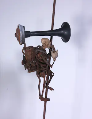 Jan Verschueren - Groot sculptuur gemaakt van ijzer, To the next level kopen? Bied vanaf 700!