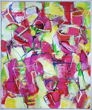 Christine Spierings - Zonder titel - Ingelijst (Groot) verkocht voor € 95!