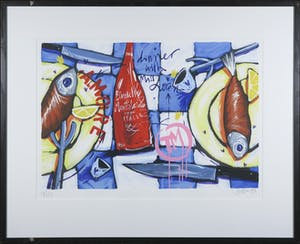 Selwyn Senatori - Zeefdruk, Diner with miss Loren - Ingelijst kopen? Bied vanaf 120!