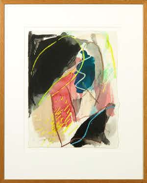 Jurjen de Haan - Gemengde techniek op papier, Zonder titel - Ingelijst verkocht voor € 60!