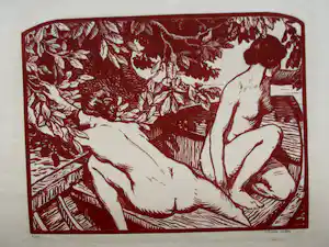 Henri Amédée-Wetter - DE BAADSTERS "BAIGNEUSES" verkauft für € 50!