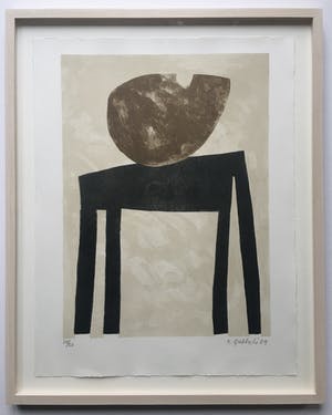 Klaas Gubbels - litho ‘zonder titel - ingelijst - 1989 kopen? Bied vanaf 450!