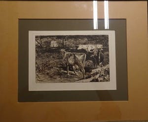 Willem de Zwart - Vier koeien in landschap. kopen? Bied vanaf 35!