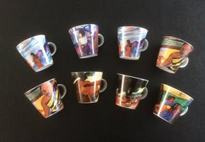 Niet of onleesbaar gesigneerd - ACHT “GAUGUIN” ESPRESSO KOPJES kopen? Bied vanaf 1!