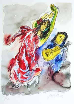 Jan Sierhuis - Giclée, Tango verkocht voor € 50!