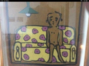 Bart Drost - Mannetje van Dalen op bloemetjes bank kopen? Bied vanaf 30!