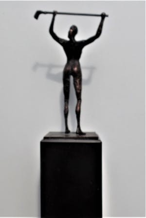 Brons (Onbekend) - Golf Speelster - Beeld kopen? Bied vanaf 20!