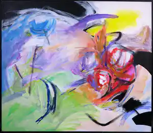 Cobi Nieuwstad - Acryl op doek, Tuinserie verkauft für € 60!