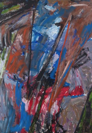 Jet Violier - Acryl op papier (bevestigd op paneel), Twee vrienden - Ingelijst (Zeer groot) kopen? Bied vanaf 1!