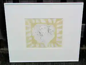Buy Co Westerik - Ingelijste zeefdruk: "een familie treffen" - 1986? Bid from 100!