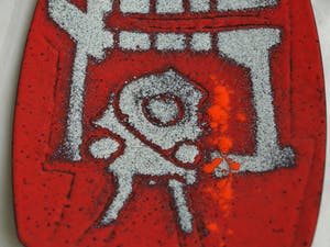 Richard Braun - Geëmailleerd schaaltje van staal – Hoogovens 50 jaar - 1968 kopen? Bied vanaf 10!