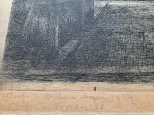 Antoon Derkzen van Angeren - Grote Kerk Dordrecht - grote litho - proef kopen? Bied vanaf 70!