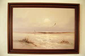 Niet of onleesbaar gesigneerd - Zeegezicht bij avond verkocht voor € 10!