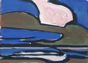 Paul Overhaus - Gouache op papier, Zonder titel - Ingelijst kopen? Bied vanaf 70!