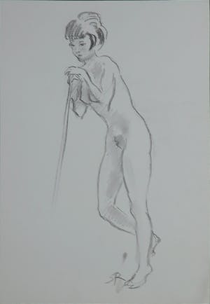 Jan Sluijters (jr.) - Tekening, Leunend naakt kopen? Bied vanaf 40!